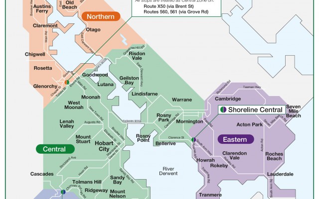 Hobart urban zones