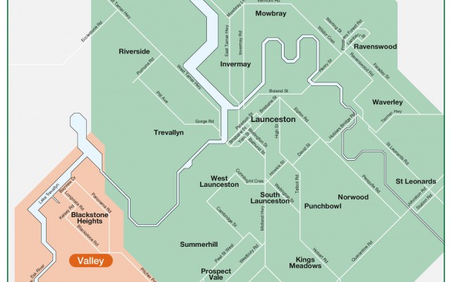 Launceston urban zones 